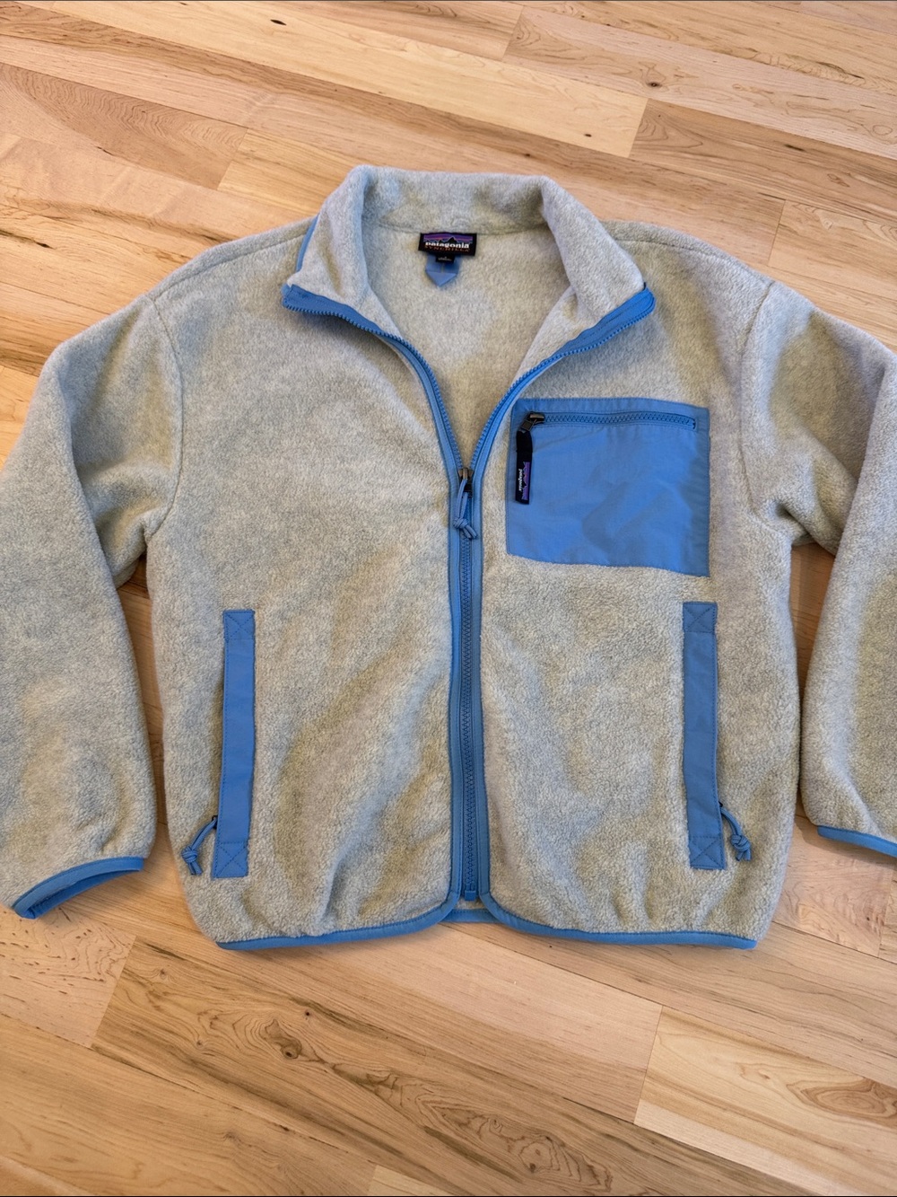 Patagonia Women's Synchilla Fleece Jacket-Gray Blue-S-Cozy